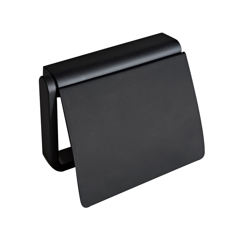 VIGOUR Papierhalter derby V3 mit Deckel schwarzmatt