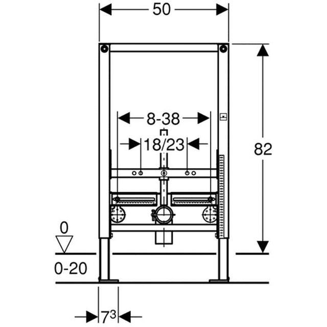 Geberit Duofix Wand-Bidet 82 cm für Einlocharmatur 111.515.00.1 - Bild 3
