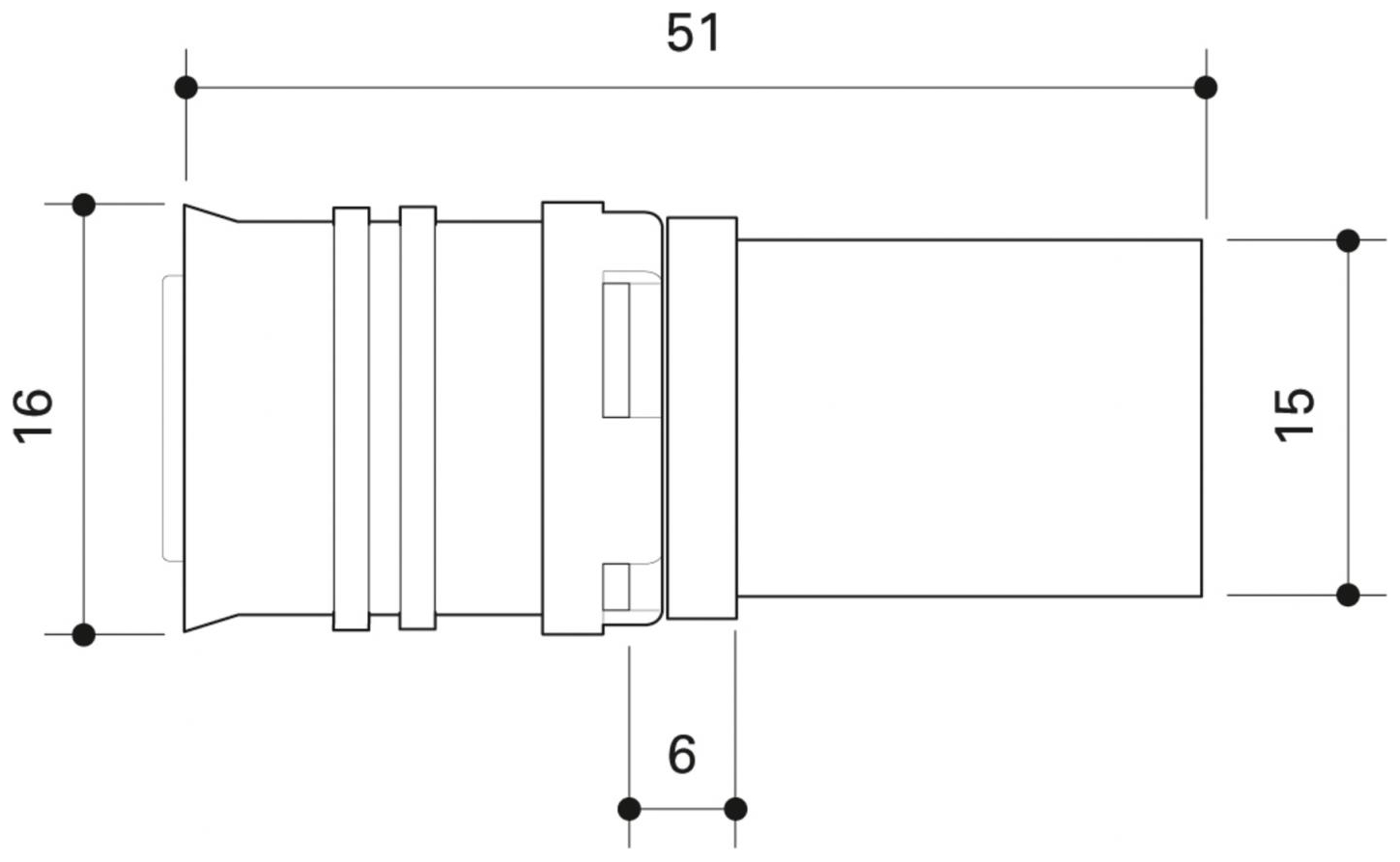 CONEL Connect MV2 Übergang für Metallrohr 16x15mm Kupfer/Edelstahl - Bild 2