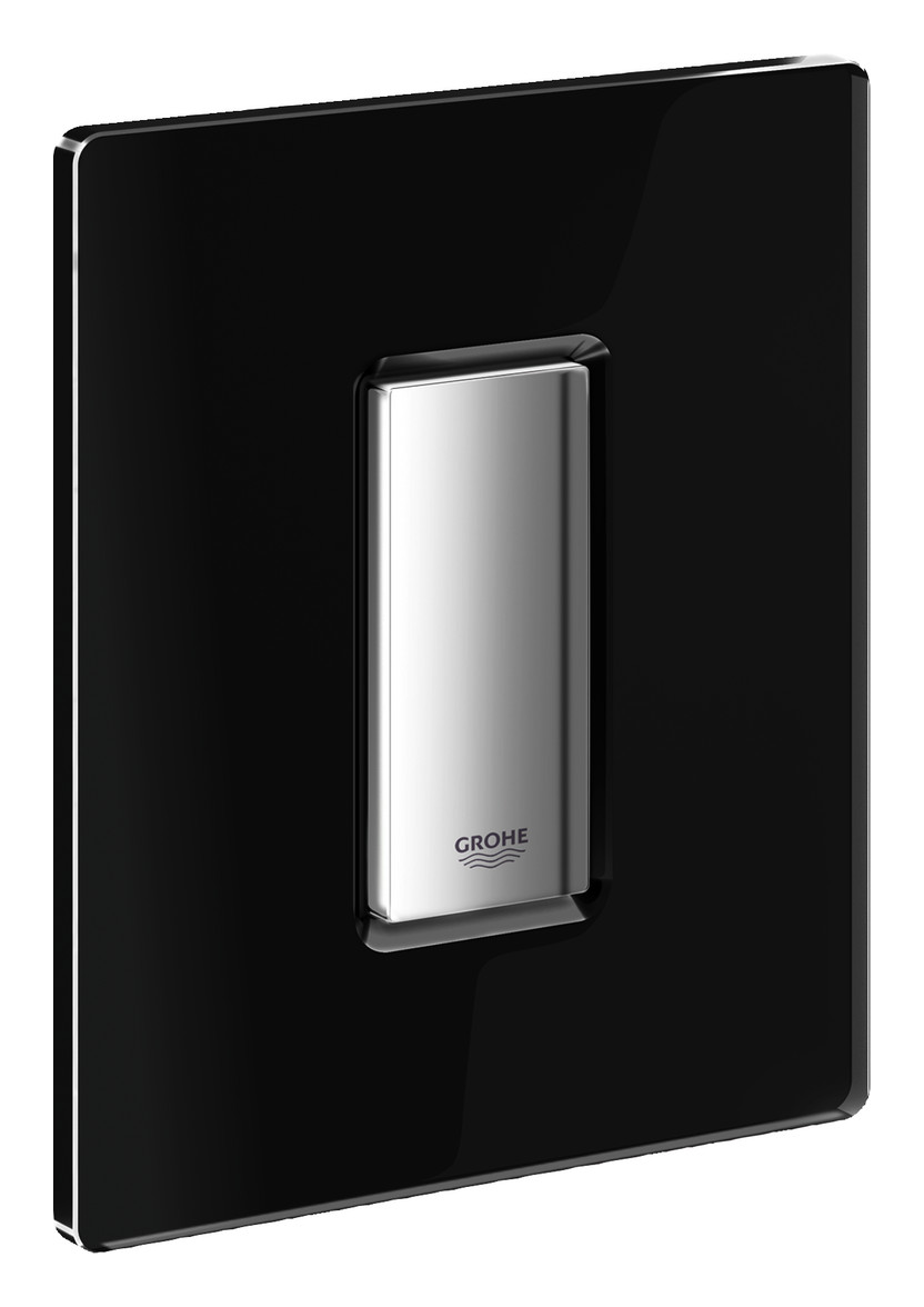 GROHE Urinal-Betätigung Skate Cosmopolitan mit Glasoberfläche velvet black 38846KS0 - Bild 1