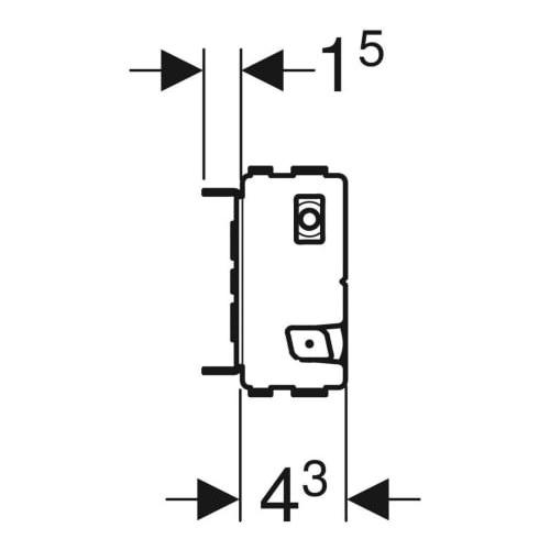 Geberit GIS Traverse Armaturenplatte 100 mm 461.741.00.1 - Bild 3