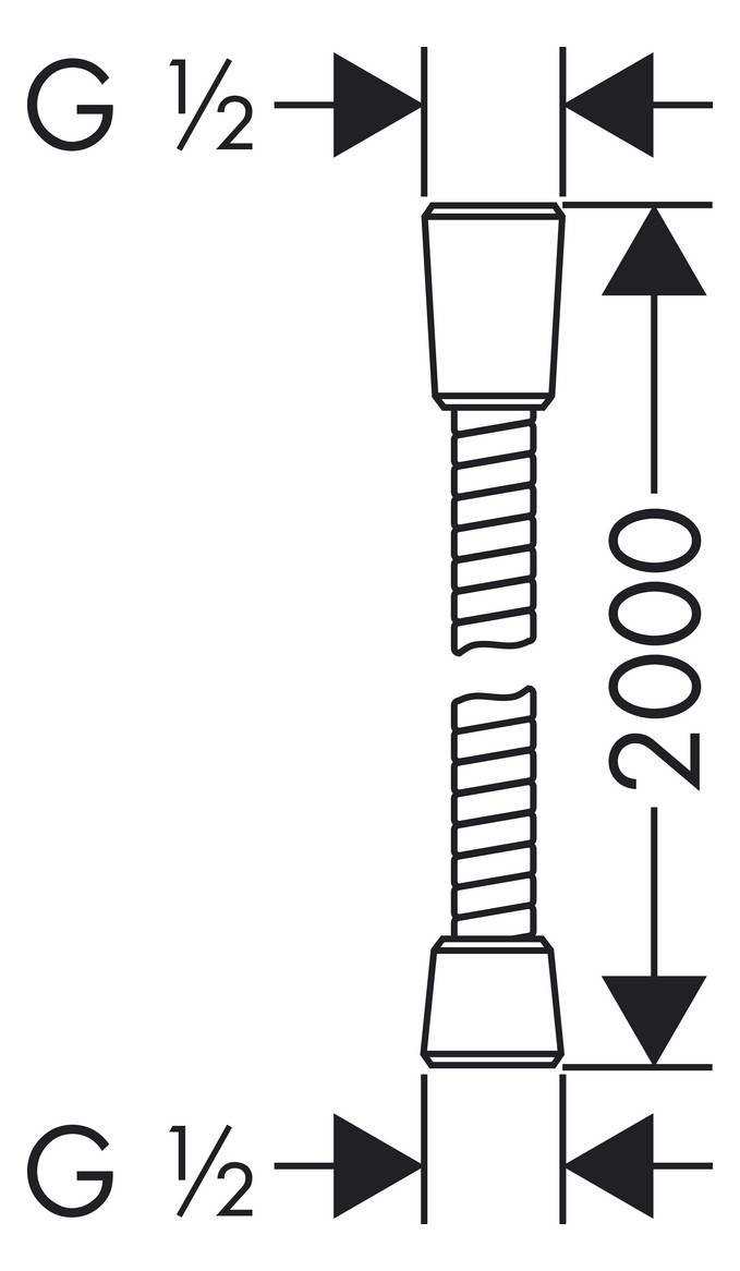 Hansgrohe Metallbrauseschlauch Sensoflex 2000mm chrom 28134000 - Bild 2