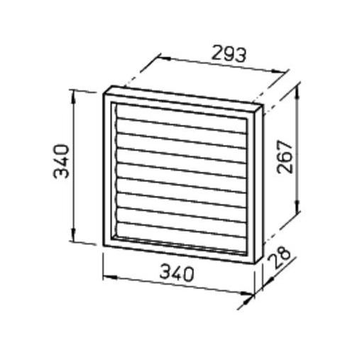Helios Verschlussklappe VK 315 Kunststoff hellgrau bis max. 10 m/s Nr. 00760 - Bild 2