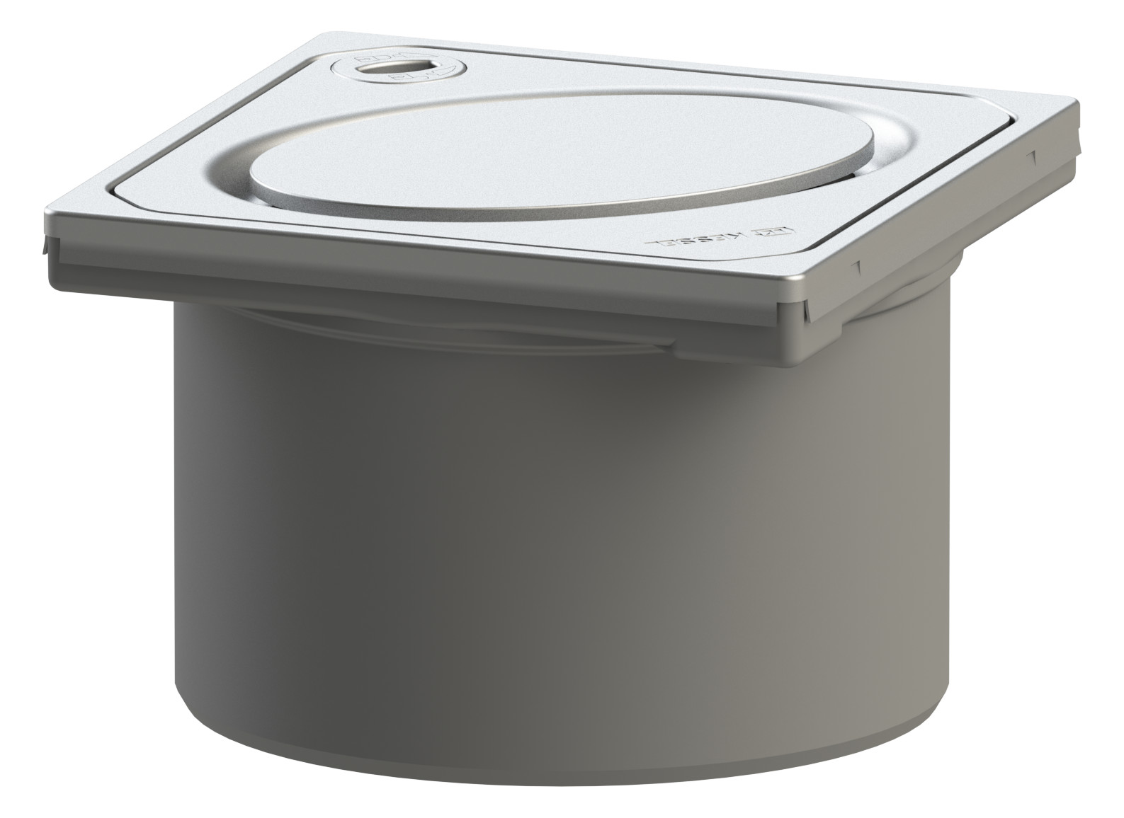 KESSEL Aufsatzstück Designrost Lock&Lift Oval V2A 120x120 mm Klasse L15 Nr. 48202 - Bild 1