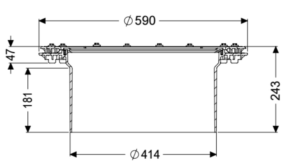 KESSEL Verlängerungsstück mit Flansch und Gegenflansch, H 180 mm 83073 - Bild 2