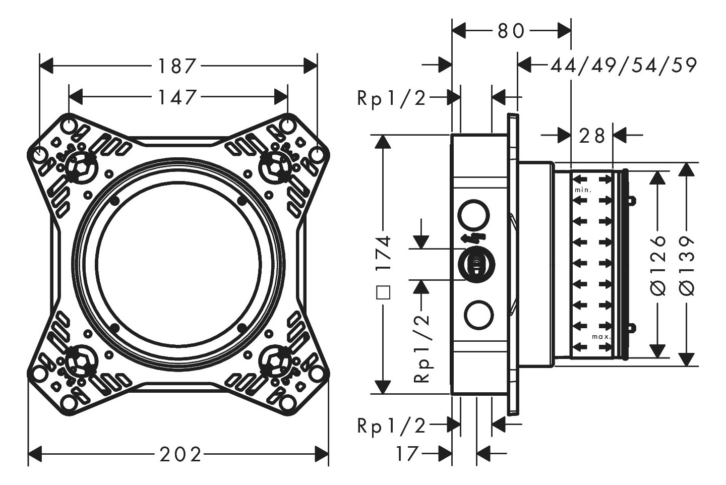 Hansgrohe iBox universal 2 Grundkörper 01500180  - Bild 2