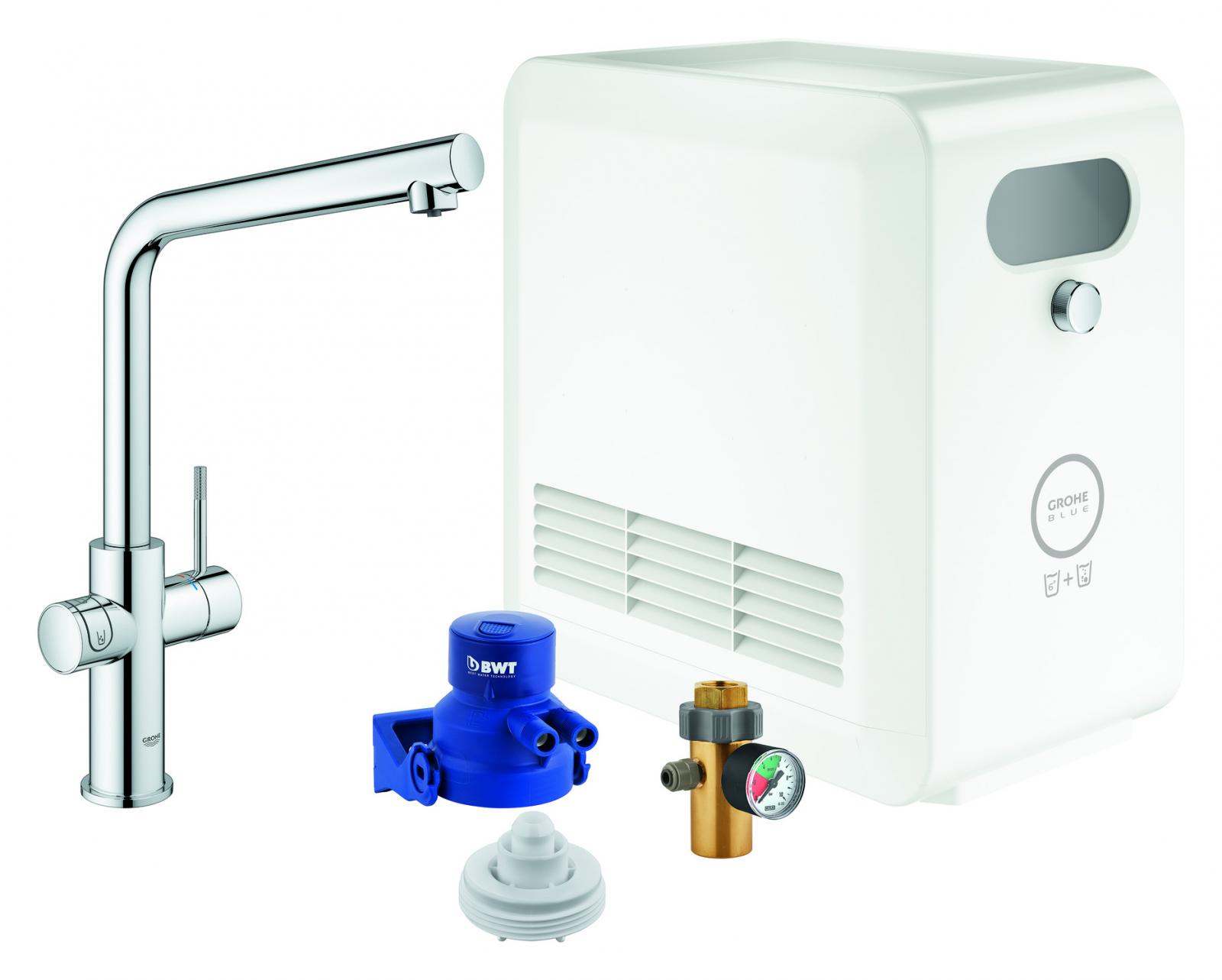 GROHE Blue Professional Starter-Kit Küchenarmatur Bluetooth/WIFI L-Auslauf chrom 31347003 - Bild 1