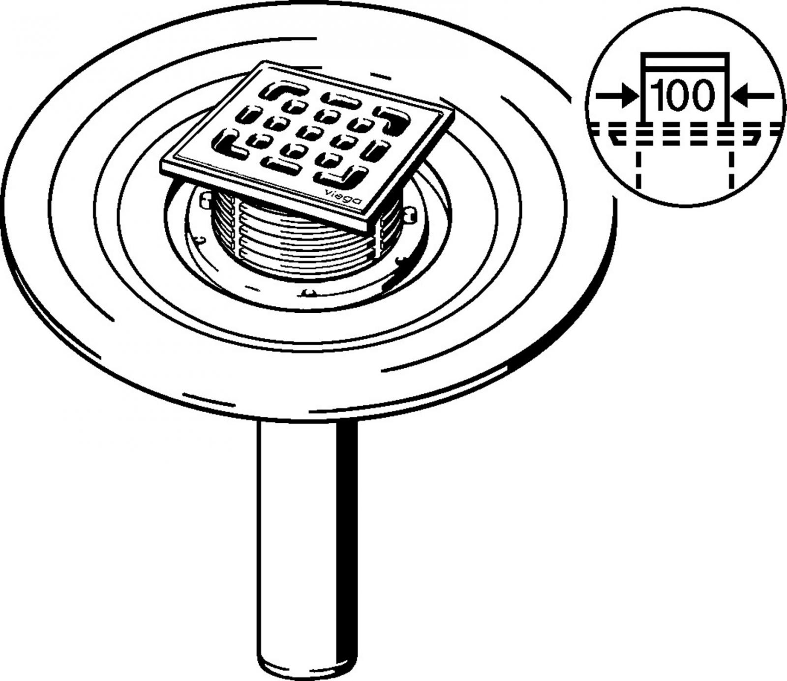 Viega Balkon-/Terrassenablauf Advantix DN 50 Ablauf senkrecht, Klasse K 4944.2 - Bild 2