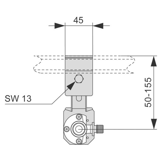 TECEprofil Armaturenanschluss mit Wandscheibe TECE 1/2 x 1/2'' aus Rotguss 9.020.004 - Bild 3