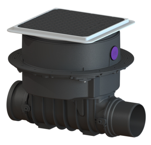 KESSEL Rückstauverschluss Staufix SWA DN150, Einbau Bodenplatte, schwarz 73150.10S - Bild 1