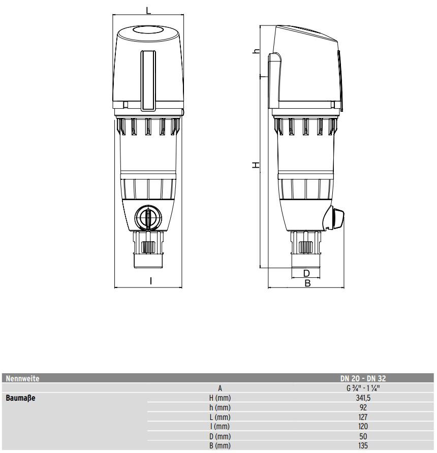 SYR DRUFI+ DFR Halbautomatischer Rückspülfilter mit Druckminderer, inklusive Manometer 2315.00.080 - Bild 2