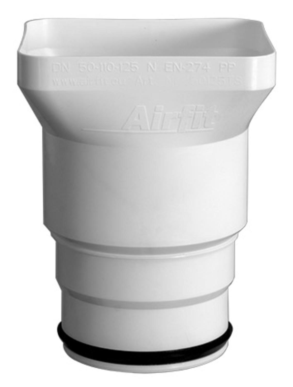 Airfit PP-Trichtersifon Airfit-Plus DN 50-125, mit vergrößertem Einlaufbereich, 50126TS - Bild 1