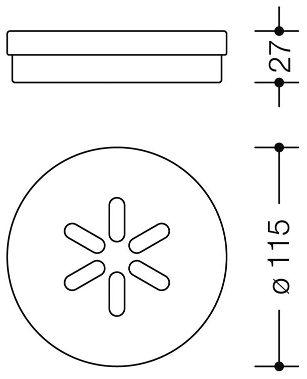 HEWI Serie 477 Seifenablagen-Einsatz d 115 mm matt weiß 477.02.02005 - Bild 2