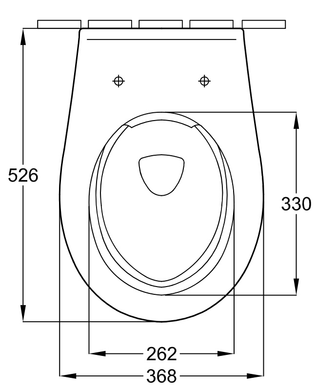 VIGOUR Wand-Tiefspül-WC one V1 weiß, spülrandlos