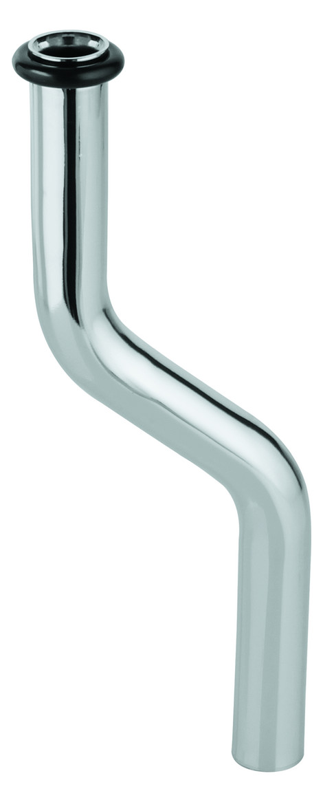 GROHE Urinal-Spülrohr 37040 Durchm.18mm 200mm aus Messing Kröpfung 50mm verchromt 37040000 - Bild 1