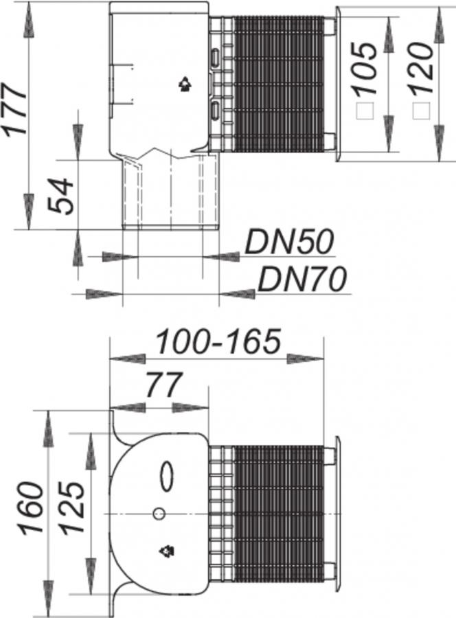 Dallmer DallVent WE Rohrbelüfter verchromt DN 50/DN 70 850157 - Bild 2