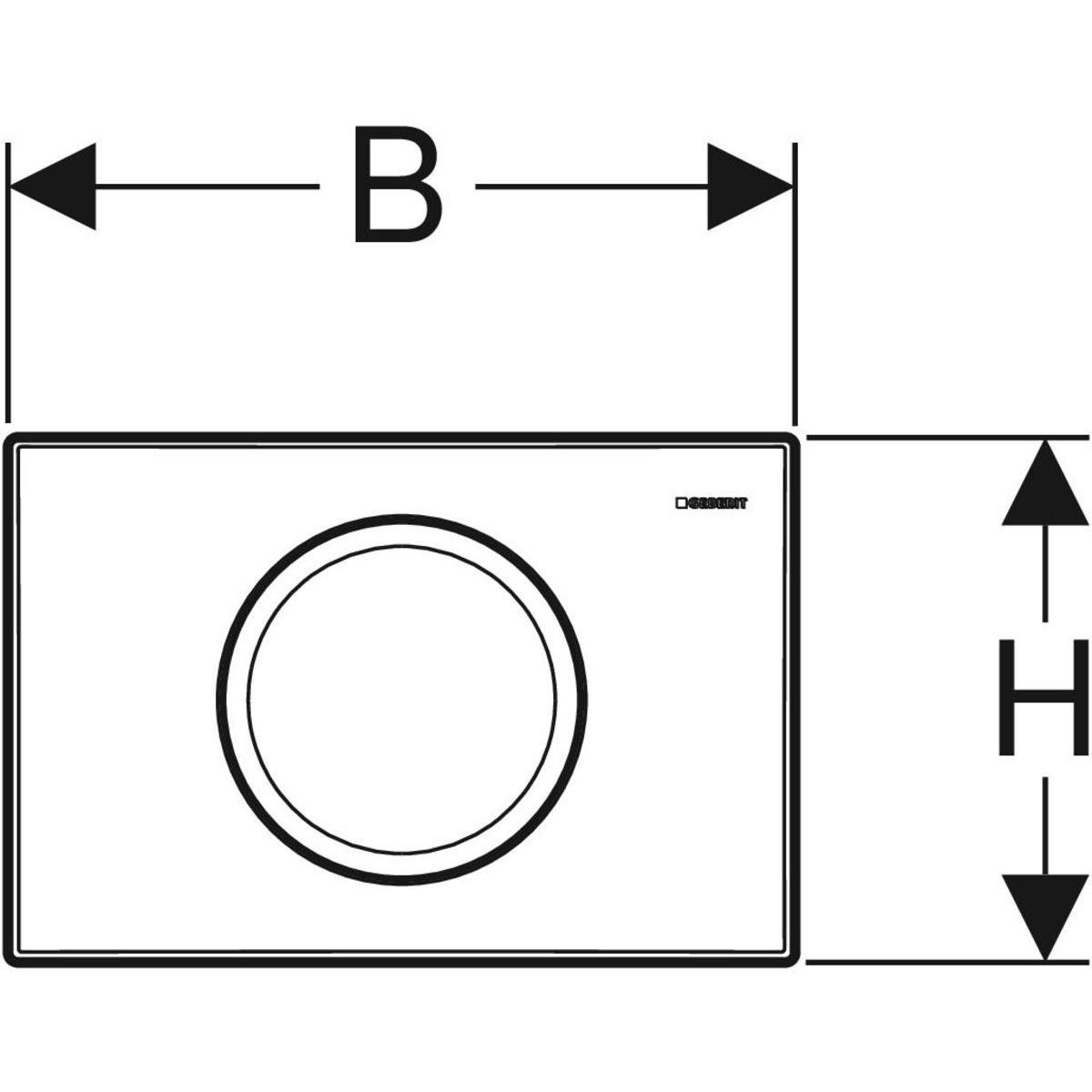 Geberit Delta15 Betätigungsplatte für Spül-Stopp-Spülung mattverchromt 115.120.46.5 - Bild 2