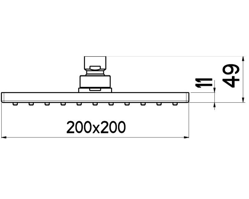 Nikles Regenkopfbr.Techno Quadro XL 200x200mm verchromt