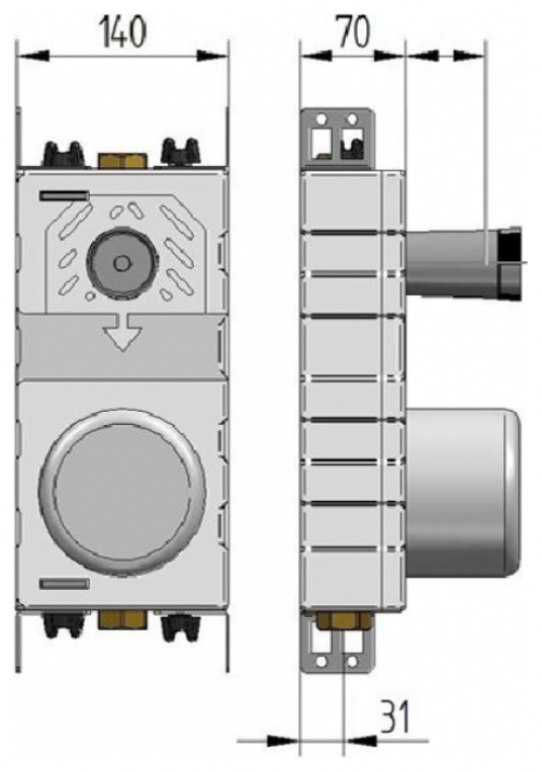Wittigsthal Wasserzählermodul UP-fix Clever easy 20/1-C UNO für 1 Wasserzähler G2''-Koax Istameter