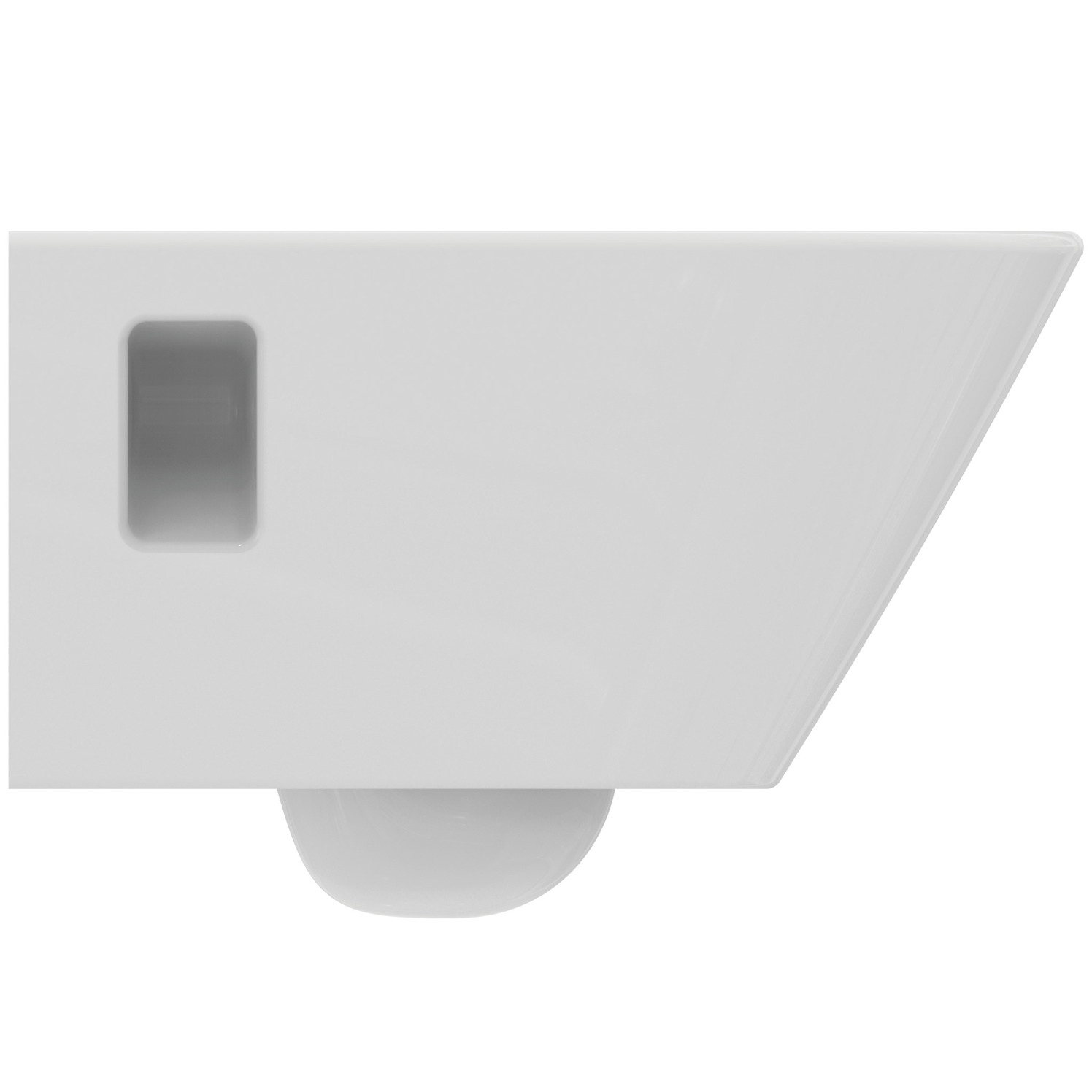 VIGOUR Wand-Tiefspül-WC derby V3 PflegetectPlus weiss, mit Spülrand, offene Befestigung