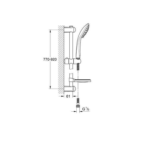 Grohe Euphoria Eco Brausegarnitur 900mm chrom 27225001 - Bild 2