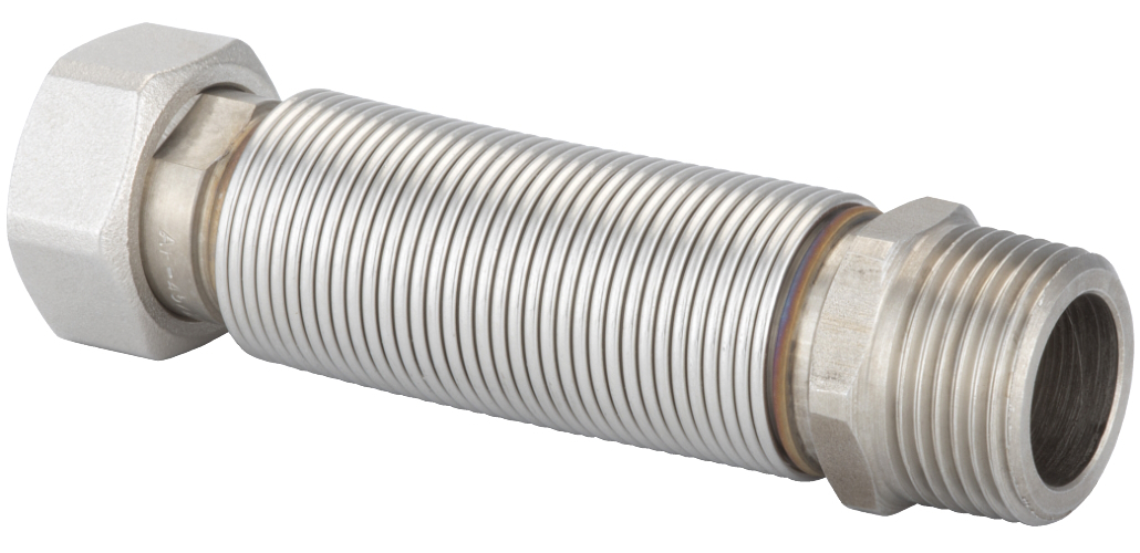 Hummel flexibler Geräteanschluss DN20, Edelstahl UEM G3/4 x AG R3/4, ausziehbar 95-200mm - Bild 1