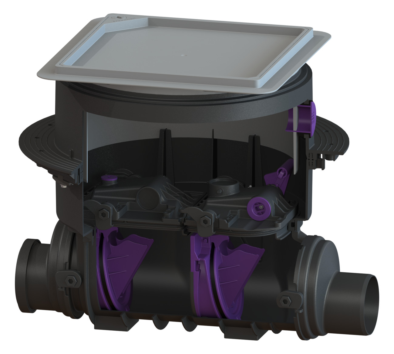 KESSEL Rückstauverschluss Staufix SWA DN100, Einbau Bodenplatte, befliesbar 73100.10X - Bild 1