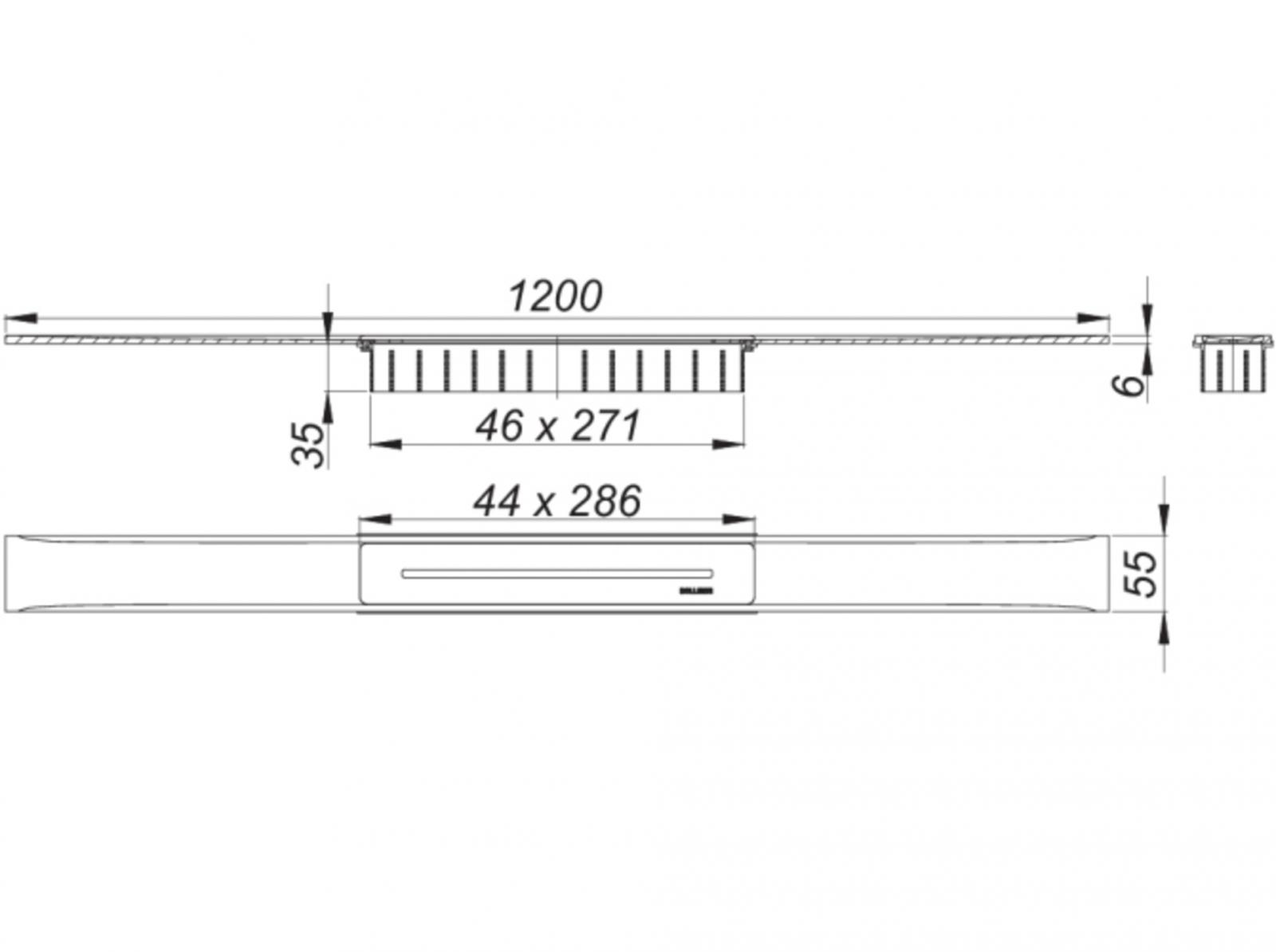 Dallmer Ablaufschiene CeraFloor Select 1200 mm Edelstahl matt 538062 - Bild 2
