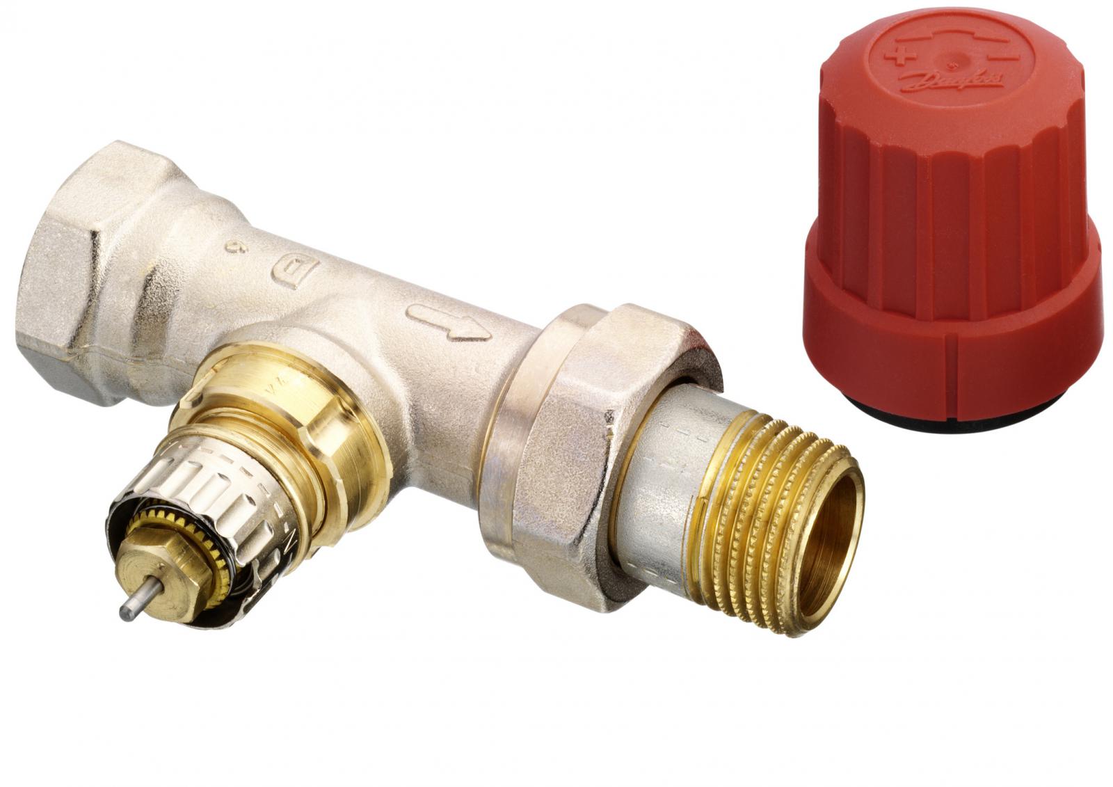 Danfoss Ventilgehäuse RA-N 15 R 1/2, Durchgang, matt vernickelt 013G0034 - Bild 1