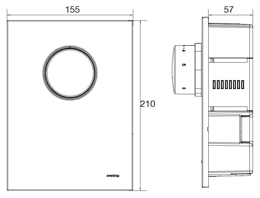 Oventrop Unibox T-RTL Raum- und Rücklauftemperaturregelung, mit Abdeckung weiß, 1022733 - Bild 2