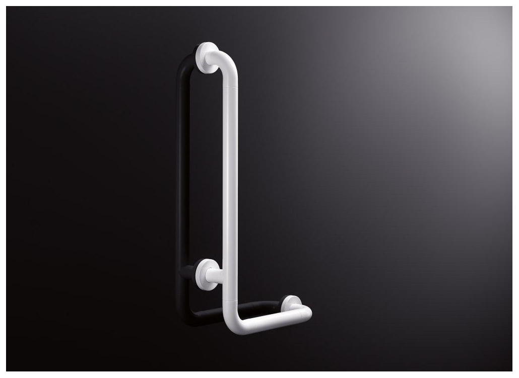 HEWI Serie 801 Winkelgriff d: 33 mm Achsmass 600 mm W: 300 mm reinweiß 801.22.100.99 - Bild 1