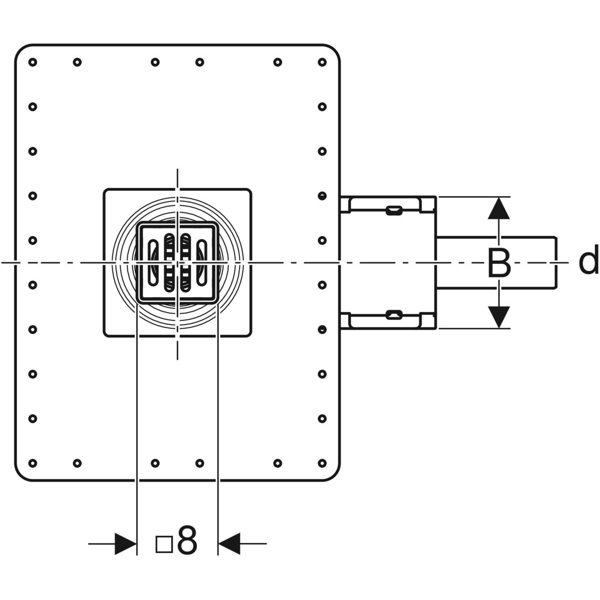 Geberit Bodenablauf für bodenebene Dusche Fußbodenaufbauhöhe ab 90 mm d50 154.050.00.1 - Bild 2