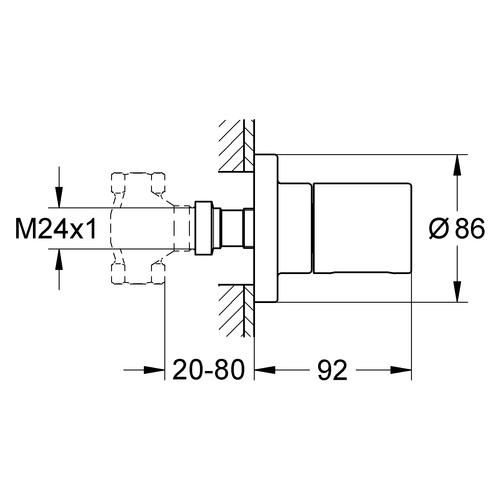 Grohe Grohtherm 3000 C Unterputzventil Unterputz Oberbau 19470000 - Bild 3