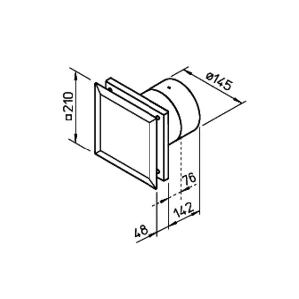 Helios Minilüfter MiniVent M1/150 zweistufig Intervall ultraSilence Technologie Nr. 6042 - Bild 2