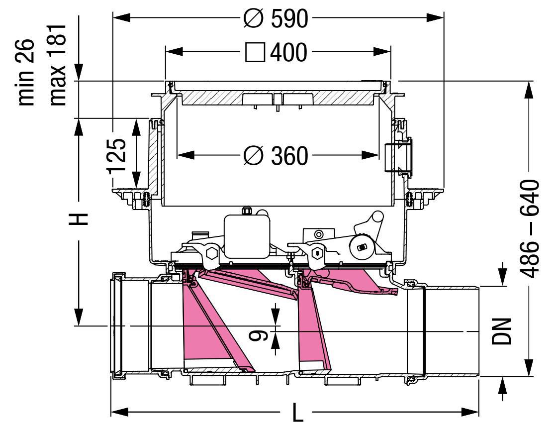 Kessel Rückstauautomat Staufix FKA Komfort DN 150, Bodenplatte, schwarz 84150S - Bild 2