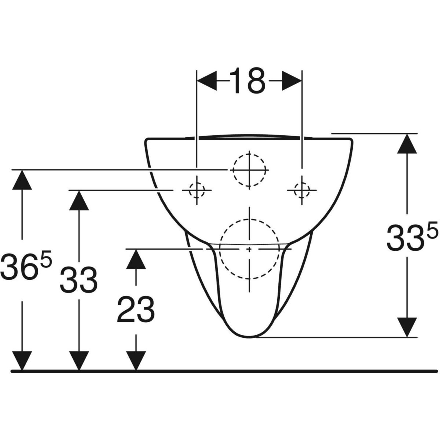 Geberit Wand-Tiefspül-WC PARIS 520x355mm weiß 501.734.00.1 - Bild 2