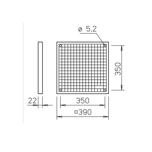Helios Lüftungsgitter G 355 Kunststoff weiss D 355 x 355 mm inkl. Befestigungsmaterial 00799 - Bild 2