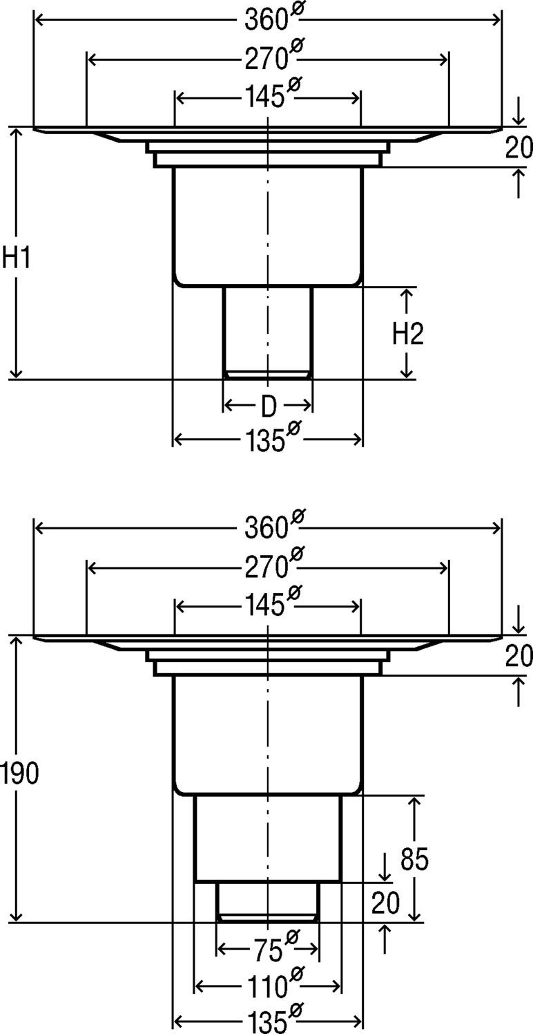Viega Bodenablauf Advantix 70mm 4951.15 Kunststoff grau 284954 - Bild 2
