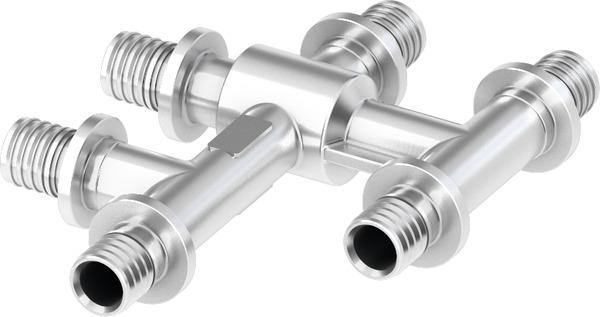 TECEflex Kreuzungsfitting 16x16x16 mm vernickelt 718501 - Bild 1