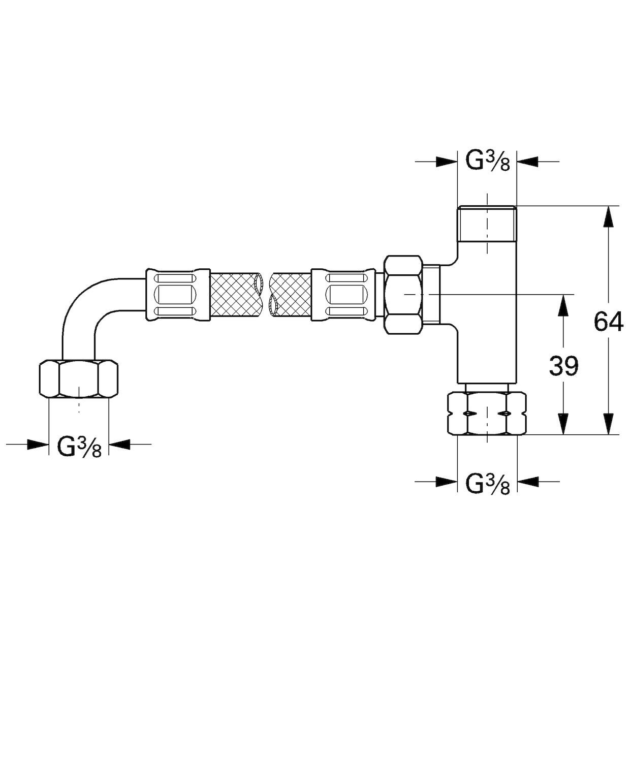 Grohe Anschluss-Set für Grohtherm Micro verchromt 47533000 - Bild 2