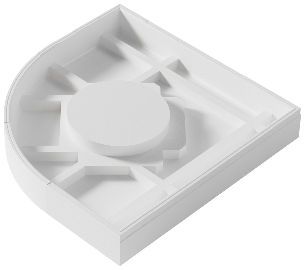 VIGOUR Wannenträger für Viertelkreis-Duschwanne one 90x90x2.5cm Höhe 13cm - Bild 1