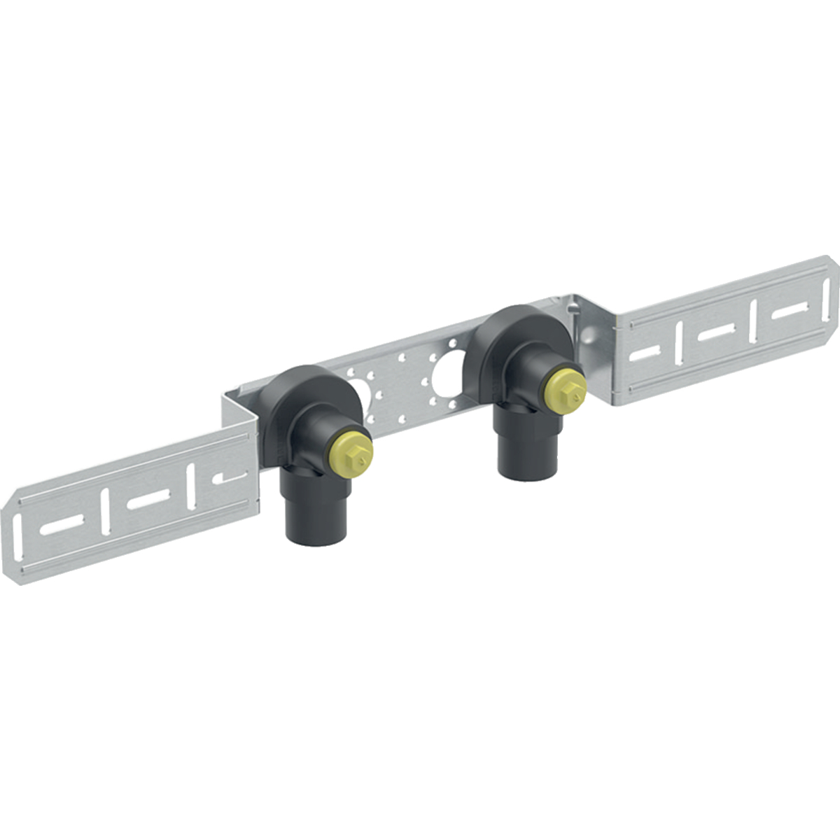 Geberit FlowFit Anschlusswinkel 90° 20mm x Rp 1/2'' vormontiert 2-fach gedämmt Rotguss+ 619.651.00.1 - Bild 1