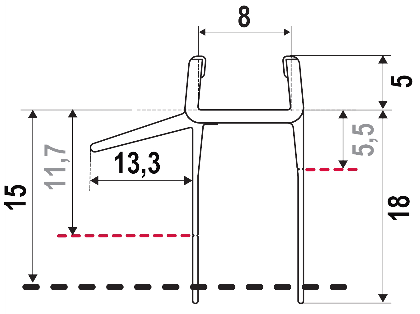 Duka Abtropfdichtung mit Abrisslinie ESG 8mm Länge 1000mm PVC transparent, universell einsetzbar - Bild 3