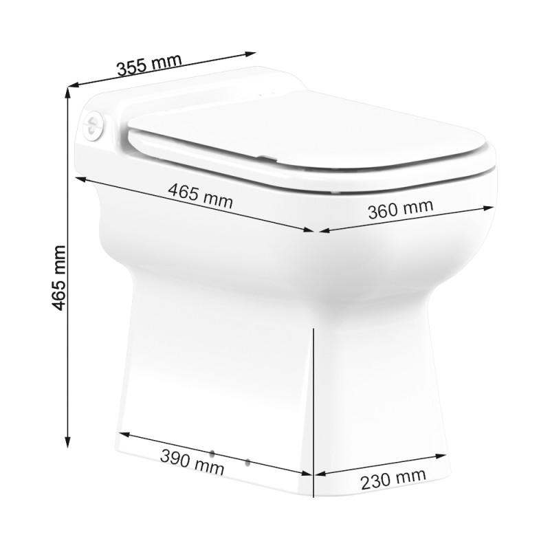 SFA SANICOMPACT LUXE Kompakt-Stand-WC weiß mit integrierter Hebeanlage und WC-Sitz 0004 - Bild 3