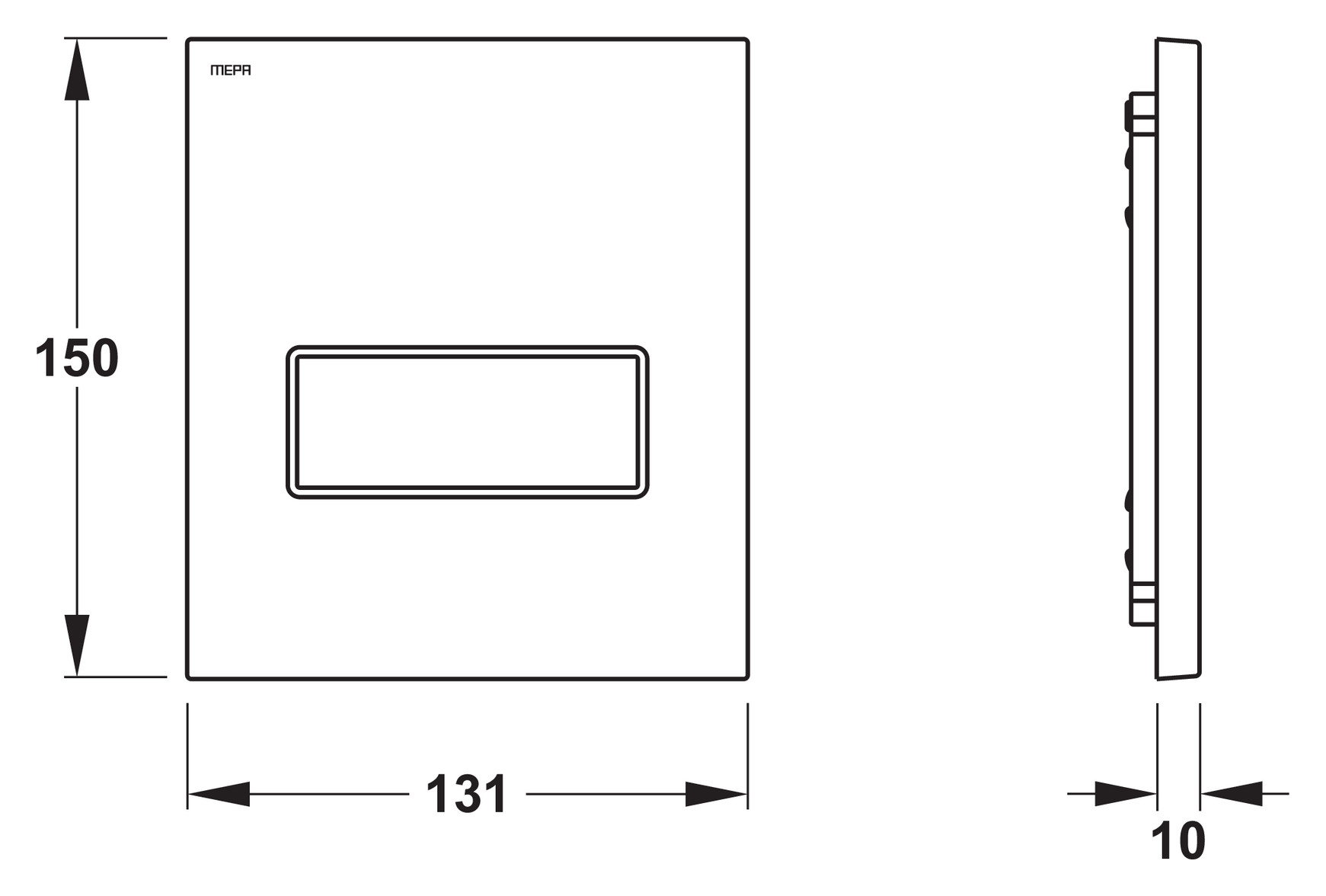 MEPA Urinal UP-Druckspüler MEPAorbit Teil 2, weiß 421130 - Bild 2
