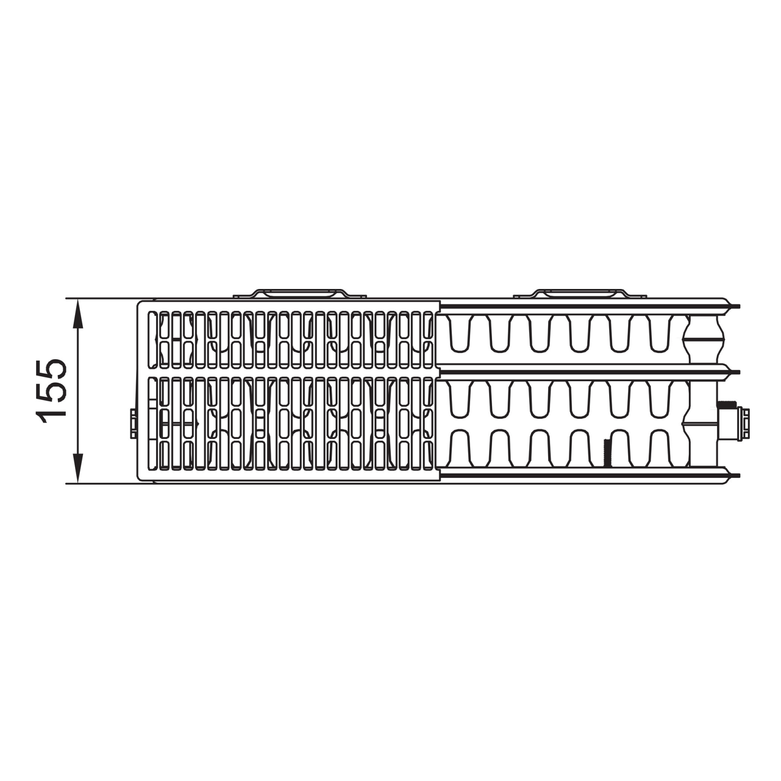 Kermi Flachheizkörper therm-x2 Profil-K Typ 33 600x1200mm Kompaktheizkörper inkl. Bohrkonsolenset