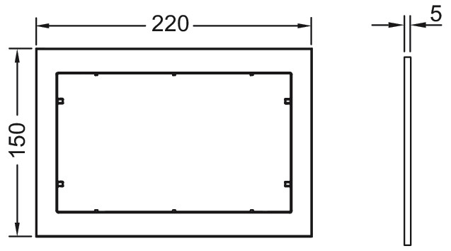TECEnow Distanzrahmen aus Kunststoff chrom glänzend 9240411 - Bild 2