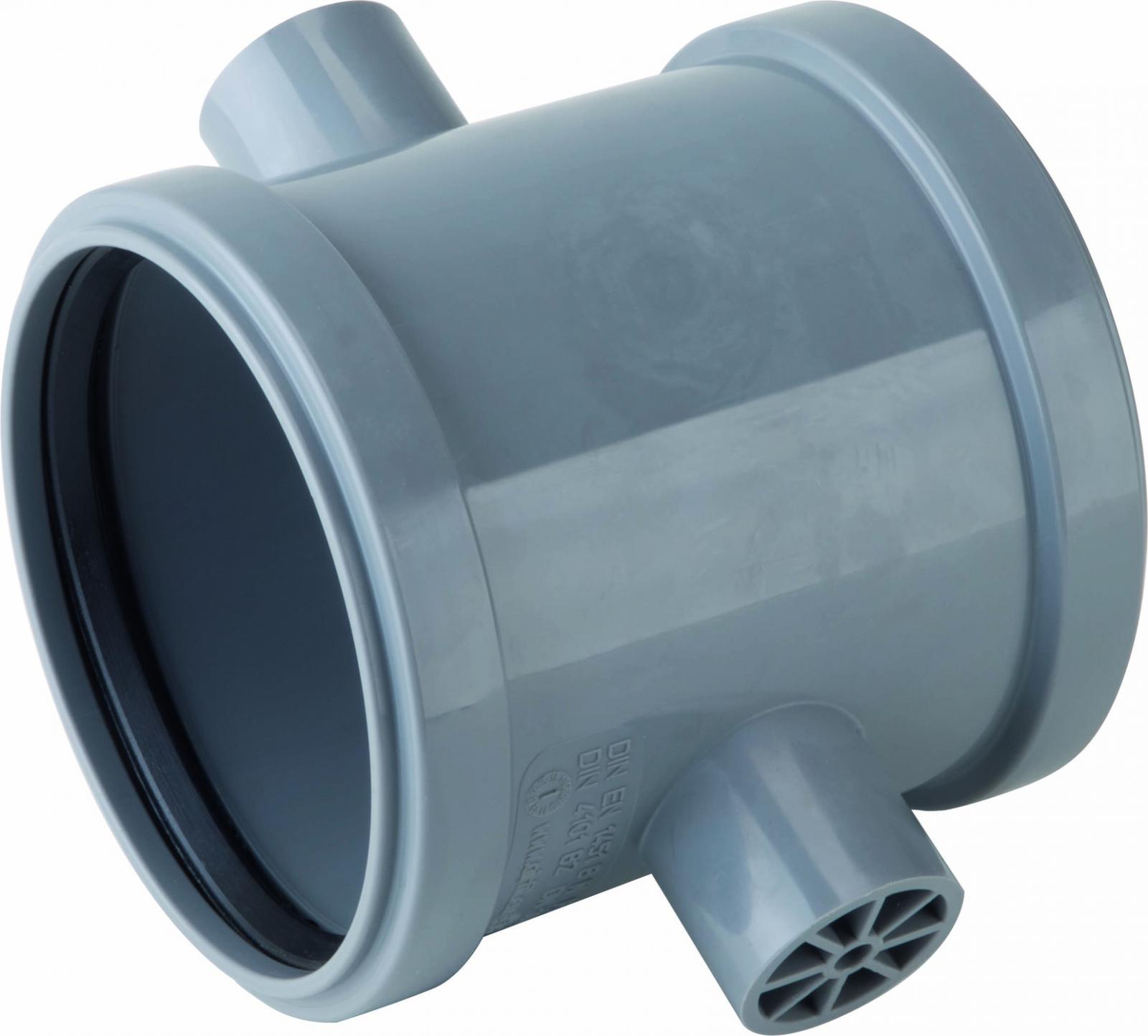 Airfit Doppelschiebemuffe Plus DN 110 mit zwei Anschlagstutzen 30110HT - Bild 1