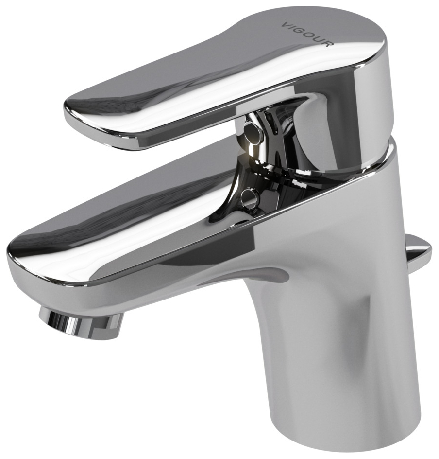 VIGOUR Einhand-Waschtischbatterie derby V3 XS Piccolo m. Ablaufgarnitur, Auslaufhöhe 70mm verchromt