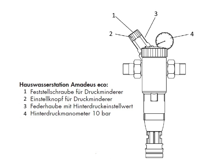BWT Hauswasserstation mit Druckminderer Amadeus Eco 1" 10218